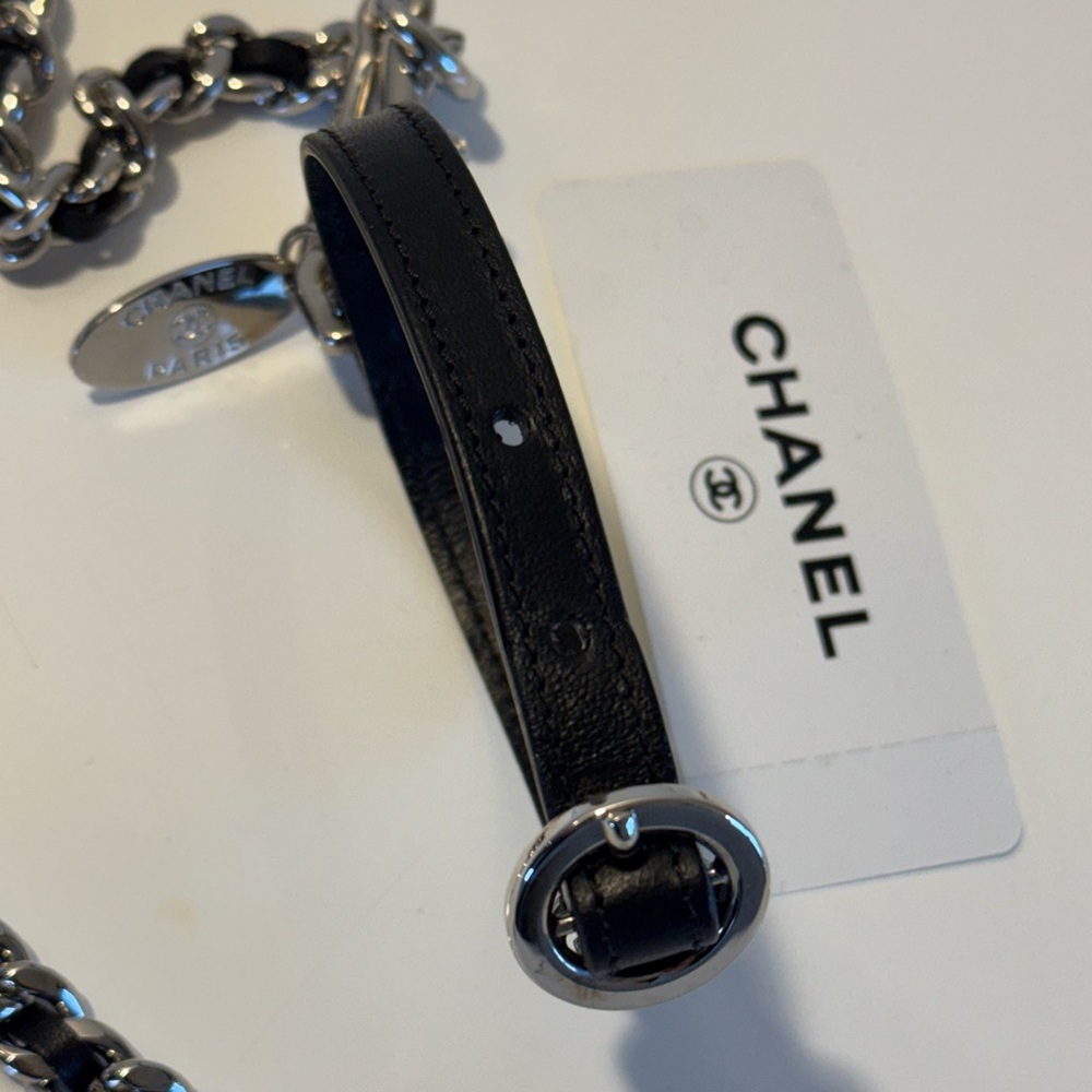 Chanel Silver and Black Dog Leash - Picture 4 of 11